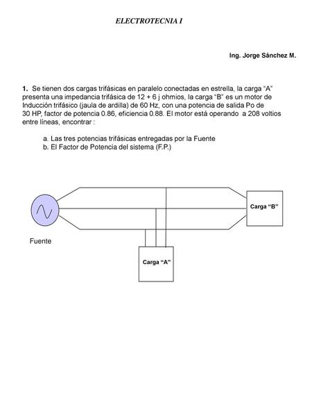 ELECTROTECNIA I Ing. Jorge Sánchez M.