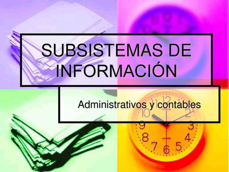 SUBSISTEMAS DE INFORMACIÓN
