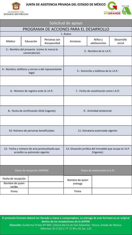 PROGRAMA DE ACCIONES PARA EL DESARROLLO