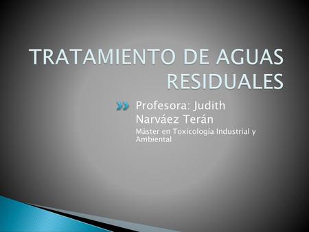 TRATAMIENTO DE AGUAS RESIDUALES