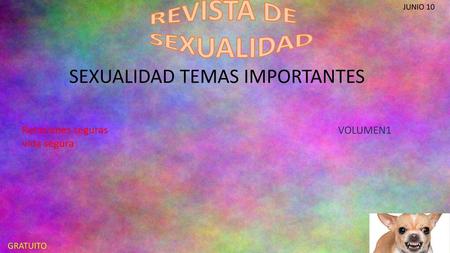 REVISTA DE SEXUALIDAD SEXUALIDAD TEMAS IMPORTANTES