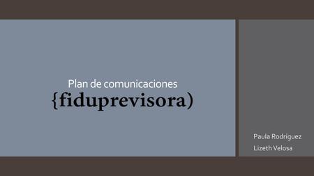 Plan de comunicaciones
