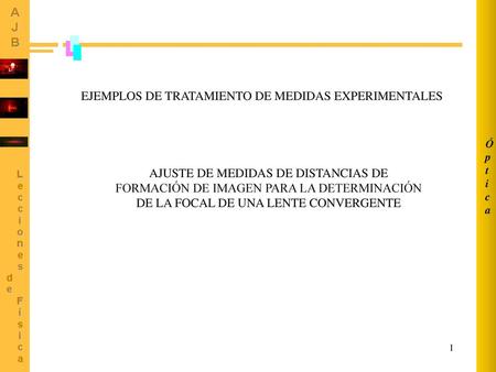 EJEMPLOS DE TRATAMIENTO DE MEDIDAS EXPERIMENTALES