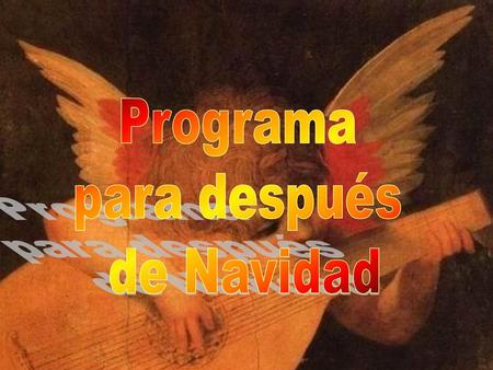 Programa para después de Navidad.