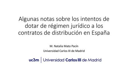 M. Natalia Mato Pacín Universidad Carlos III de Madrid