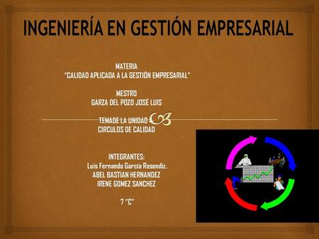 “CALIDAD APLICADA A LA GESTIÓN EMPRESARIAL” MESTRO