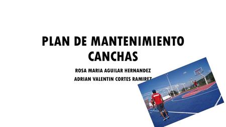 PLAN DE MANTENIMIENTO CANCHAS