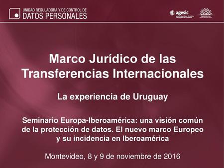 Marco Jurídico de las Transferencias Internacionales