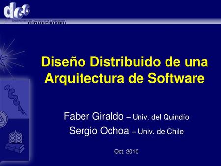Diseño Distribuido de una Arquitectura de Software