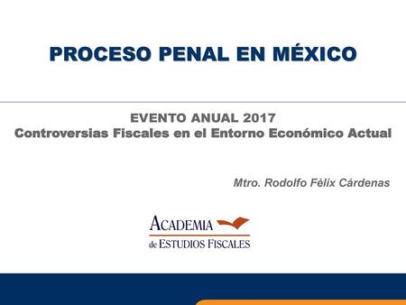 PROCESO PENAL EN MÉXICO