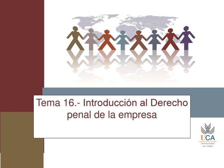 Tema 16.- Introducción al Derecho penal de la empresa