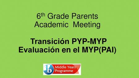 Modelo currícular PAI (MYP)