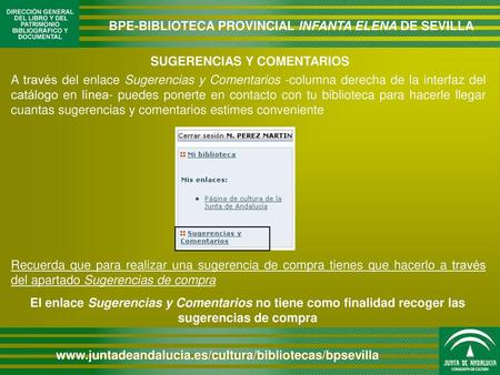 SUGERENCIAS Y COMENTARIOS