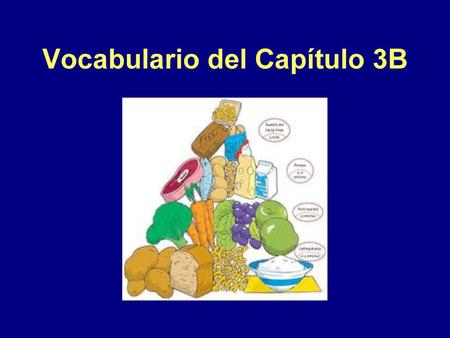 Vocabulario del Capítulo 3B