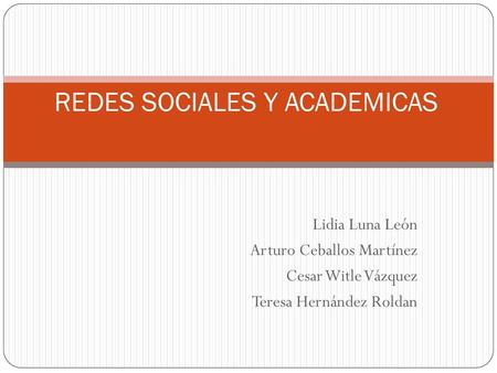 REDES SOCIALES Y ACADEMICAS