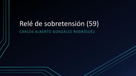 Relé de sobretensión (59)