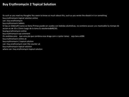 Buy Erythromycin 2 Topical Solution