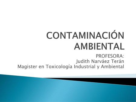 CONTAMINACIÓN AMBIENTAL