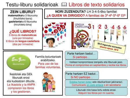 Testu-liburu solidarioak  Libros de texto solidarios