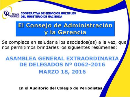 El Consejo de Administración y la Gerencia