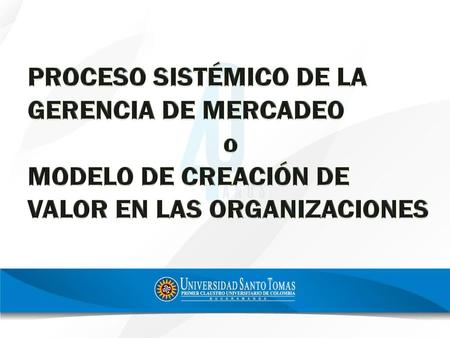 PROCESO SISTÉMICO DE LA GERENCIA DE MERCADEO