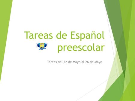 Tareas de Español preescolar
