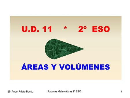 U.D. 11 * 2º ESO ÁREAS Y VOLÚMENES