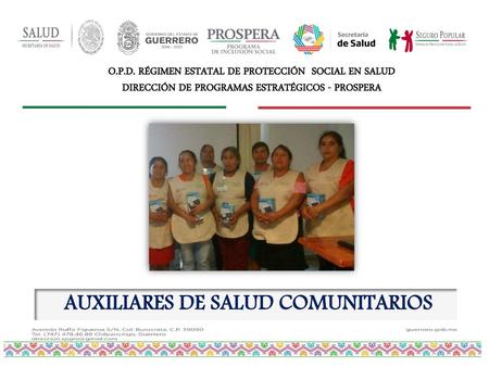 AUXILIARES DE SALUD COMUNITARIOS