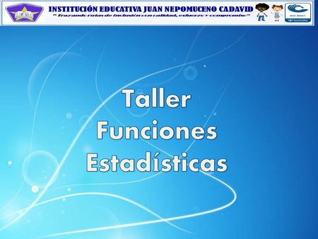 Funciones Estadísticas