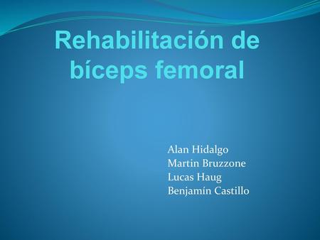 Rehabilitación de bíceps femoral