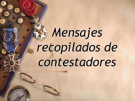 Mensajes recopilados de contestadores