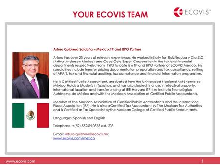 Arturo Quibrera Saldaña – Mexico: TP and BPO Partner