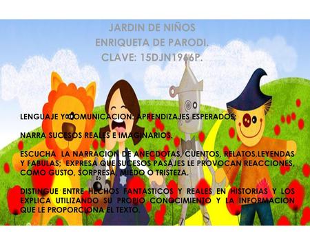 JARDIN DE NIÑOS ENRIQUETA DE PARODI. CLAVE: 15DJN1966P.
