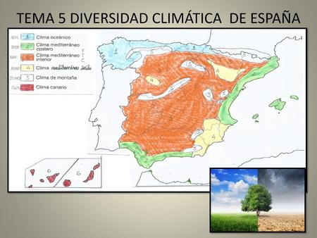TEMA 5 DIVERSIDAD CLIMÁTICA DE ESPAÑA