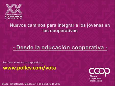 - Desde la educación cooperativa -