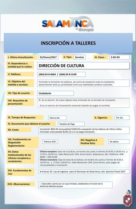 INSCRIPCIÓN A TALLERES