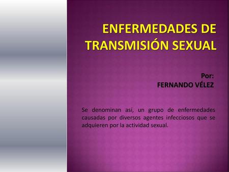 Enfermedades de transmisión sexual