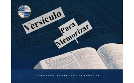 Versículo Para Memorizar.