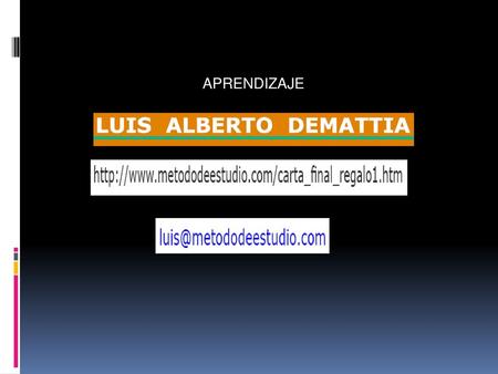 APRENDIZAJE.