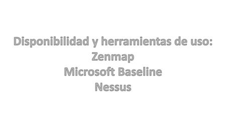 Disponibilidad y herramientas de uso: