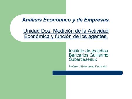 Análisis Económico y de Empresas