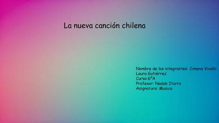 La nueva canción chilena