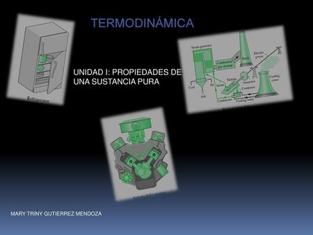 TERMODINÁMICA UNIDAD I: PROPIEDADES DE UNA SUSTANCIA PURA