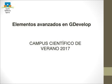 Elementos avanzados en GDevelop