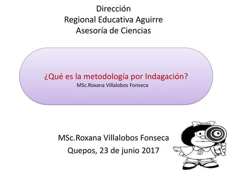 Dirección Regional Educativa Aguirre Asesoría de Ciencias