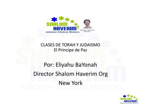 Director Shalom Haverim Org New York