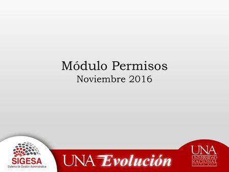 Módulo Permisos Noviembre 2016.