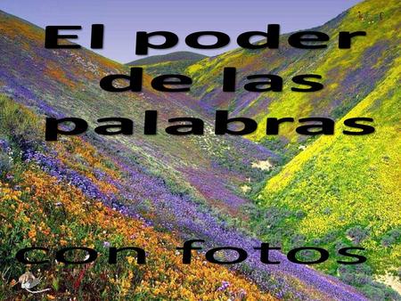 El poder de las palabras con fotos.