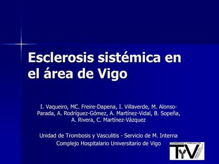 Esclerosis sistémica en el área de Vigo