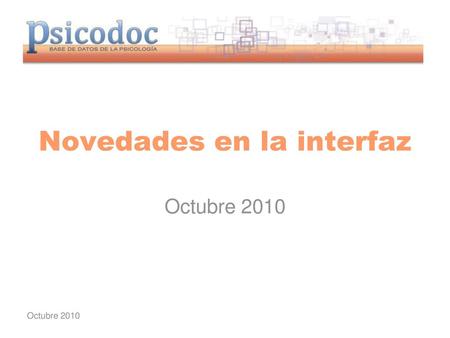 Novedades en la interfaz